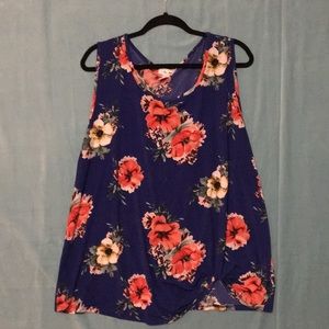 Rue Juji - Blue Floral Top